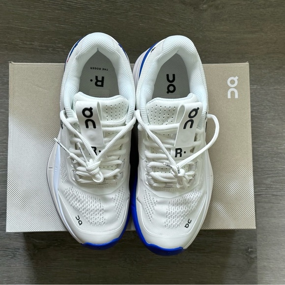 NIB THE ROGER Pro WHITE INDIGO BLUE TENNIS SNEAKER NEW - Picture 8 of 12